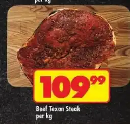 Shoprite Beef Texan Steak offer