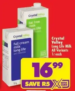 Shoprite Crystal Valley Long Life Milk offer