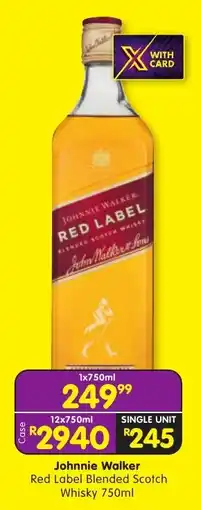 Shoprite Johnnie Walker Red Label Blended Scotch Whisky offer
