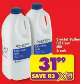 Shoprite Crystal Valley full cream milk offer