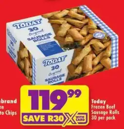 Shoprite Today Frozen Beef Sausage Rolls offer