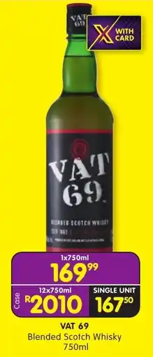 Shoprite VAT 69 Blended Scotch Whisky offer