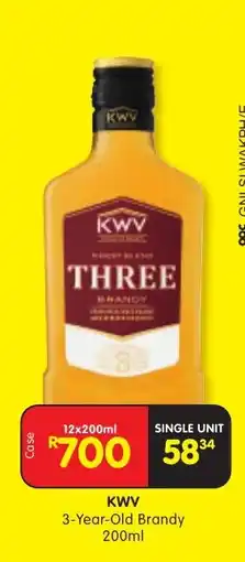 Shoprite KWV 3-Year-Old Brandy offer