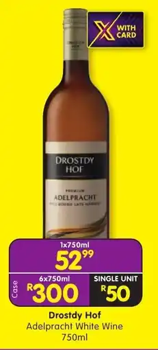 Shoprite Drostdy Hof Adelpracht White Wine offer