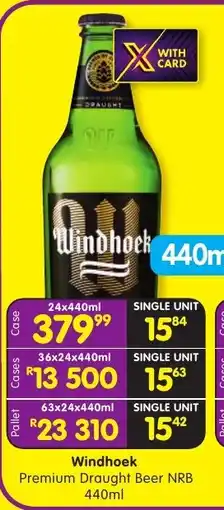 Shoprite Windhoek Premium Draught Beer NRB offer