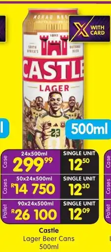 Shoprite Castle Lager Beer Cans offer