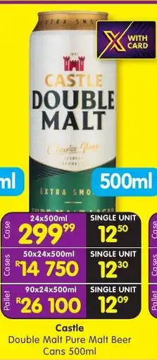 Shoprite Castle Double Malt Pure Malt Beer offer