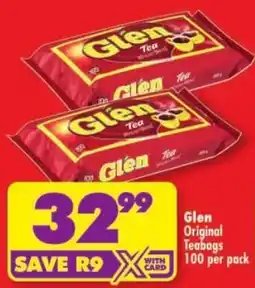 Shoprite Glen Original Teabags offer