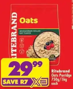 Shoprite Ritebrand Oats Porridge offer