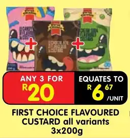Shoprite FIRST CHOICE FLAVOURED CUSTARD offer