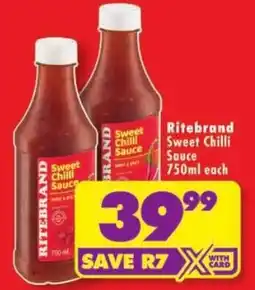 Shoprite Ritebrand Sweet Chilli Sauce offer