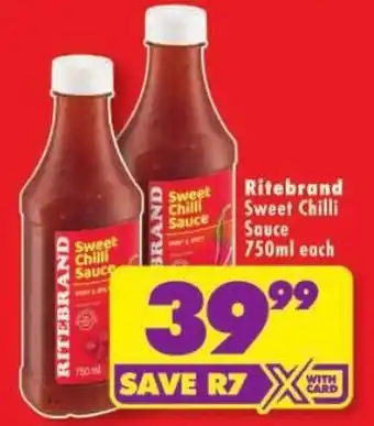 Shoprite Ritebrand Sweet Chilli Sauce offer