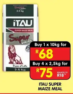 Shoprite ITAU SUPER MAIZE MEAL offer