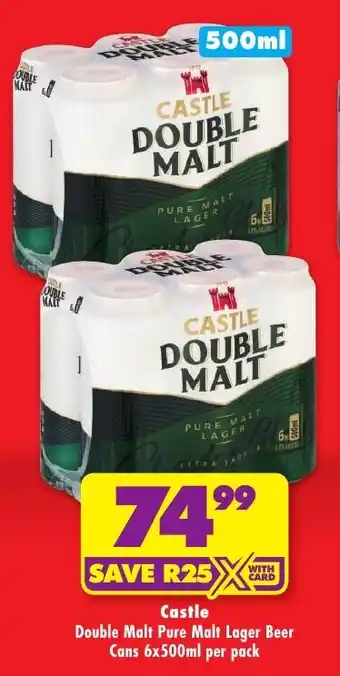 Castle Double Malt Pure Malt Lager Beer