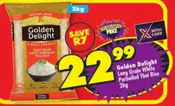 Shoprite Golden Delight Long Grain White Parboiled Thai Rice offer