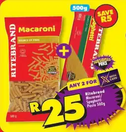 Shoprite Ritebrand Macaroni/Spaghetti Pasta offer