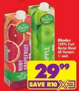 Shoprite Rhodes 100% Fruit Nectar Blend offer