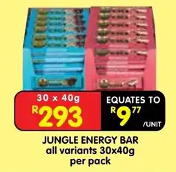 Shoprite JUNGLE ENERGY BAR offer