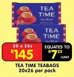 Shoprite TEA TIME TEABAGS offer