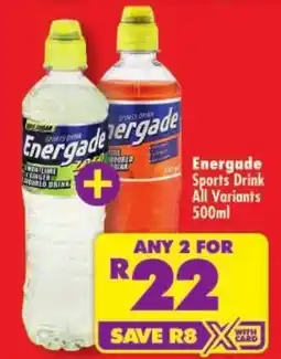 Shoprite Energade Sports Drink All Variants offer