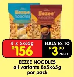Shoprite Eezee noodles offer