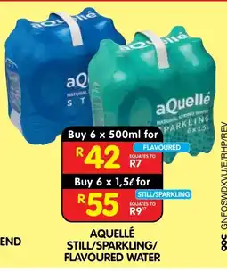 Shoprite AQUELLE STILL/SPARKLING/FLAVOURED WATER offer