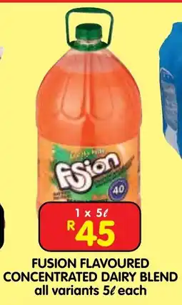 Shoprite Fusion flavoured concentrated dairy blend offer