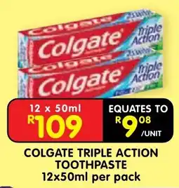 Shoprite Colgate Triple Action Toothpaste offer