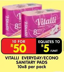 Shoprite Vitalli Everyday/Econo Sanitary Pads offer