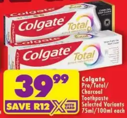 Shoprite Colgate Total Toothpaste offer