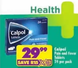 Shoprite Calpol Tablets offer