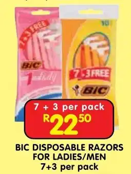 Shoprite BIC DISPOSABLE RAZORS FOR LADIES/MEN offer