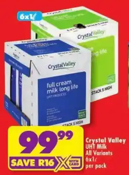 Shoprite Crystal Valley UHT Milk offer