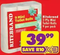 Shoprite Ritebrand 2-Ply Mini Toilet Rolls offer
