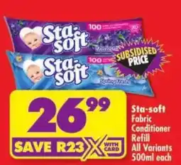 Shoprite Sta-soft Fabric Conditioner Refill offer