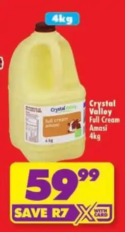 Shoprite Crystal Valley Full Cream Amasi offer
