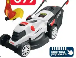 Pick n Pay Hypermarket Ryobi 1800W Electric Lawnmower offer
