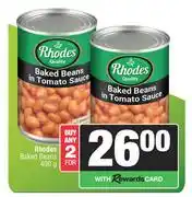 Spar Rhodes Baked Beans-For 2 x 400g offer