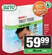 Spar Spar Toilet Tissue 2 Ply-9s Per Pack offer