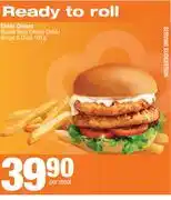 Spar Chikka Chicken Double Stack Cheeky Chikka Burger & Chips-100g Per Meal offer