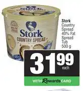 Spar Stork Country Spread 40% Fat Spread Tub-500g Each offer