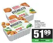 Spar Rainbow Simply Chicken Crumbed Chicken Or Nuggets Assorted-400g offer