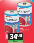 Spar Spar Diced Tomatoes-For 2 x 400g offer