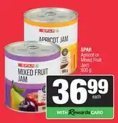 Spar Spar Apricot Or Mixed Fruit Jam-900g offer