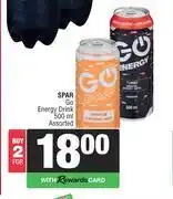 Spar Spar Go Energy Drink Assorted-For 2 x 500ml offer