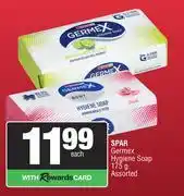 Spar Spar Germex Hygiene Soap Assorted-175g offer