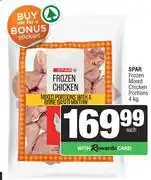 Spar Spar Frozen Mixed Chicken Portions-4Kg offer
