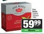Spar Five Roses Tagless Teabags-100s Per Pack offer