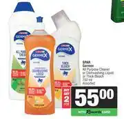 Spar Spar Germex All Purpose Cleaner Or Dishwashing Liquid Or Thick Bleach Assorted-For 2 x 750ml offer