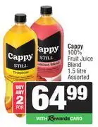 Spar Cappy 100% Fruit Juice Blend Assorted-For 2 x 1.5L offer